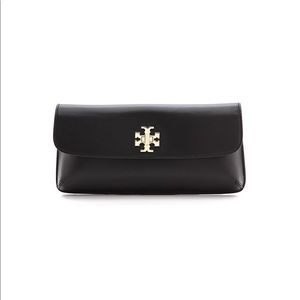 NWT Tory Burch Diana Slim Black Clutch